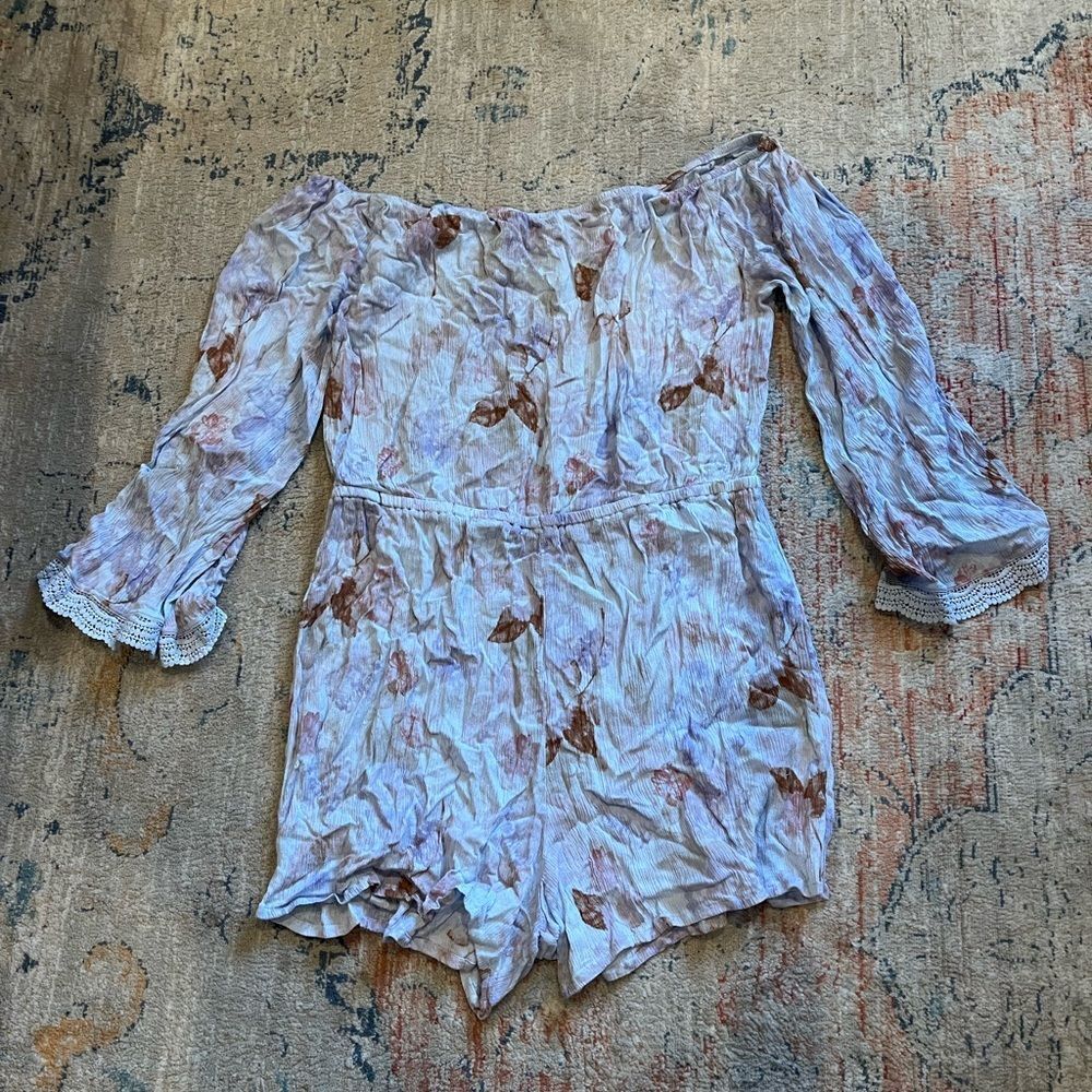 Mossimo off the shoulder romper size large